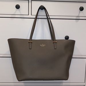 Large, Taupe Kate Spade tote
